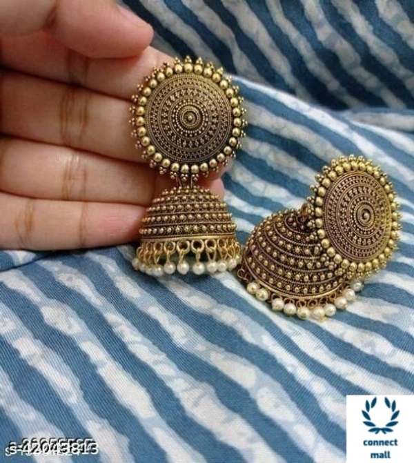 Casual Earrings & Studs - Gold, Alloy, Jhumka, Pack of:1